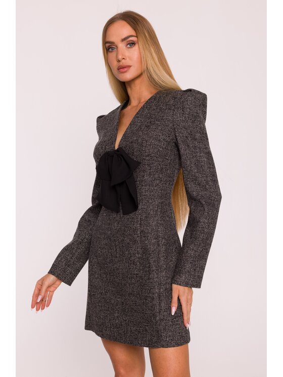 Made of Emotion Made of Emotion Sukienka wieczorowa M869 Czarny Modern Slim Fit