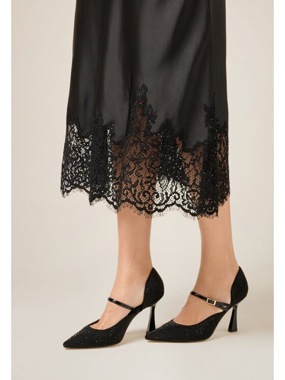 Oltre Oltre Gonna midi 1005J000299N033 Nero Slim Fit