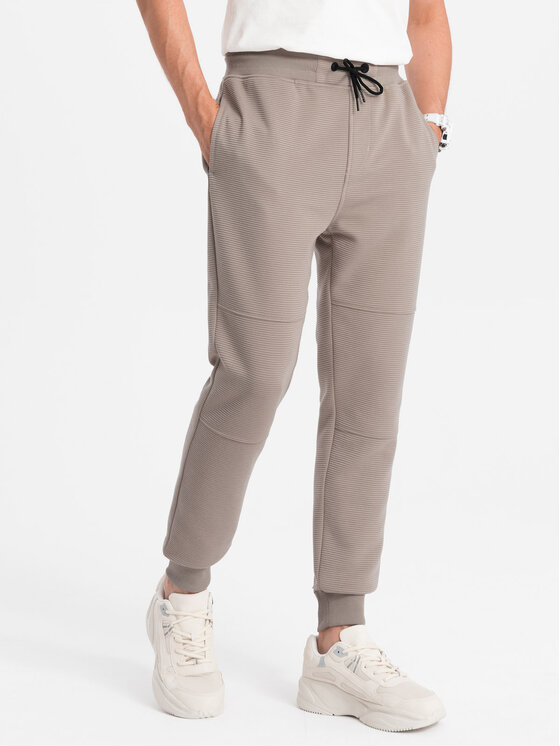 Ombre Ombre Teplákové kalhoty OM-PASK-0129 Šedá Regular Fit