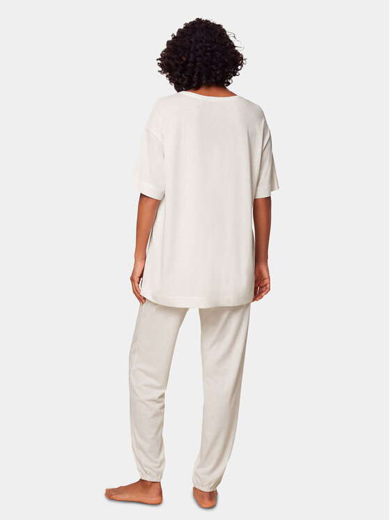 Triumph Triumph Piżama 10214839 Écru Relaxed Fit