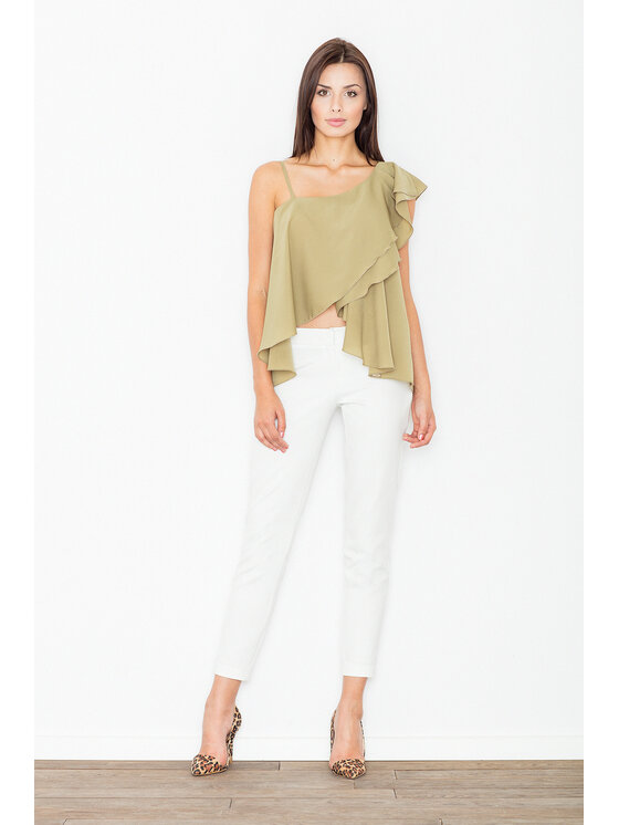 FIGL FIGL Blúzka M479 Kaki Regular Fit