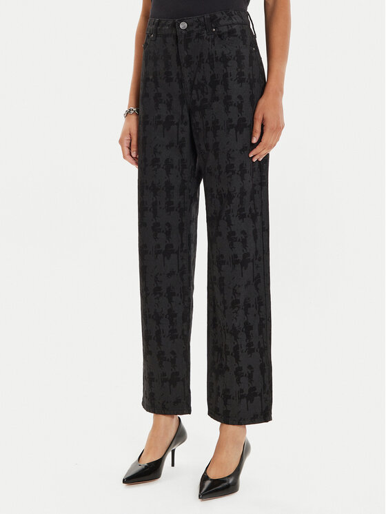 KARL LAGERFELD KARL LAGERFELD Traperice 245W1103 Crna Straight Fit
