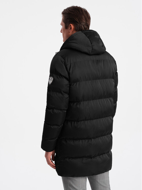 Ombre Ombre Zimní bunda OM-JALJ-0147 Černá Regular Fit