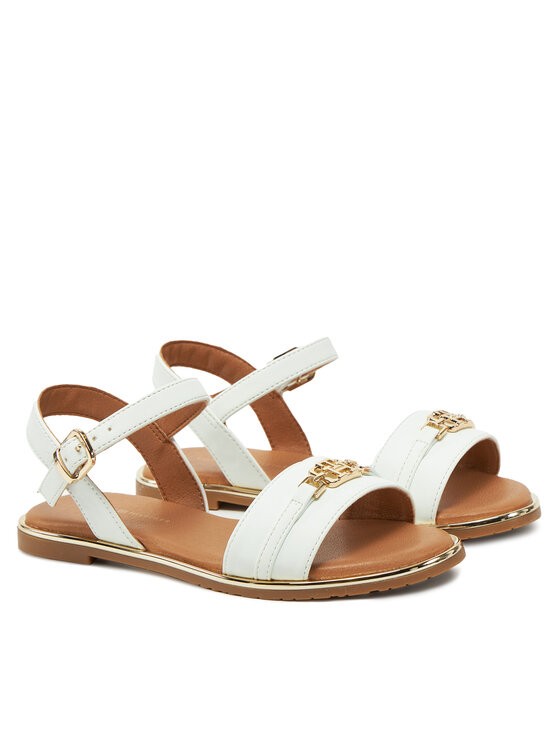 Tommy Hilfiger Tommy Hilfiger Sandały Sandal T3A2-33778-0326 M Biały