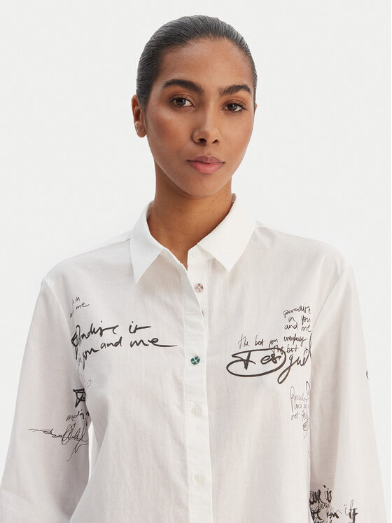 Desigual Desigual Camicia 26SWCW09 Bianco Regular Fit