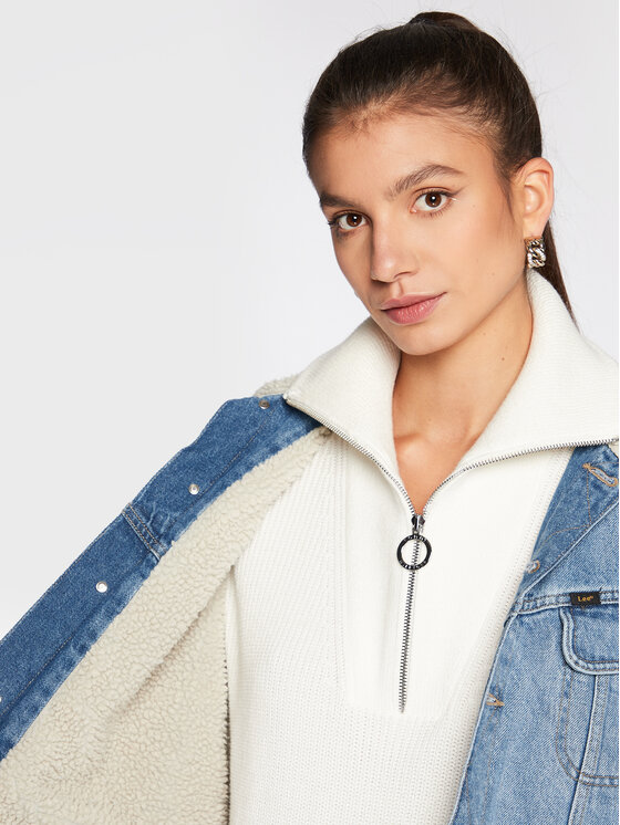 Lee Lee Jeansjacke Elongated Sherpa Rider L55NRDZC 112322384 Blau Relaxed Fit