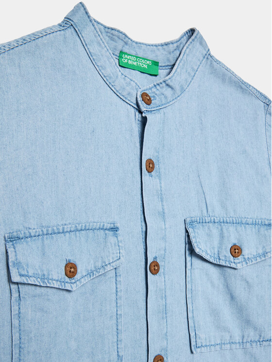 United Colors Of Benetton United Colors Of Benetton traper košulja 5DHJGQ012 Plava Regular Fit