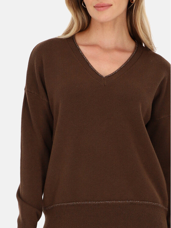 L’AF L’AF Sweter Aura Brązowy Regular Fit
