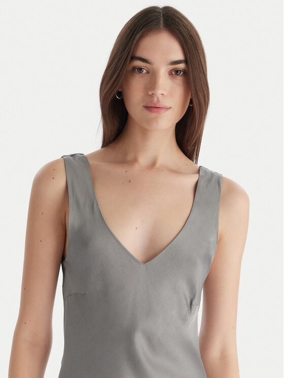 ViCOLO ViCOLO Koktejlové šaty TF0247 Šedá Regular Fit