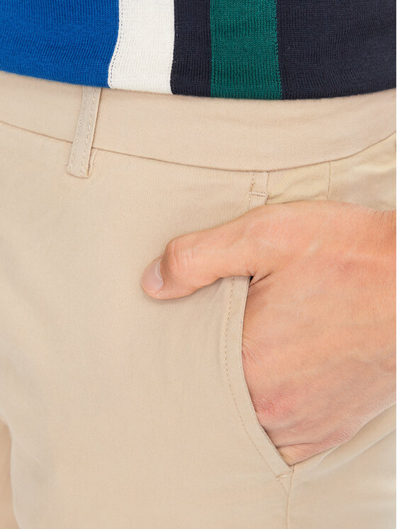 Lindbergh Lindbergh Šortky z materiálu 30-505044 Béžová Slim Fit