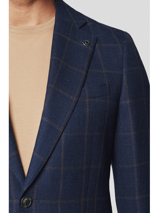 Lancerto Lancerto Marynarka Modesto MA073224000008 Granatowy Slim Fit