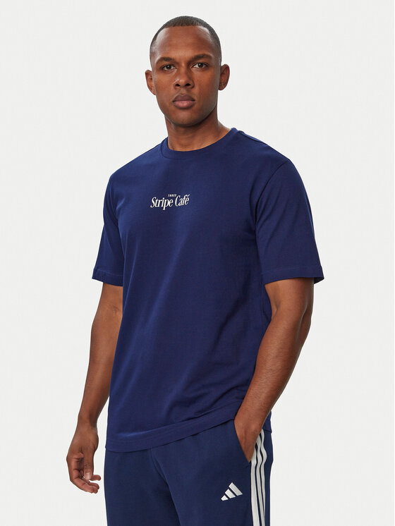 adidas adidas Тишърт Coffee Cafe Donut Bag KT9711 Син Regular Fit