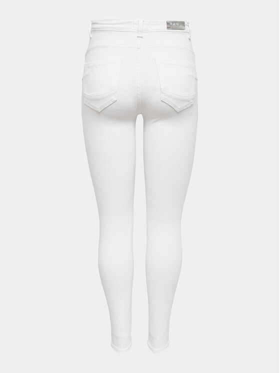ONLY ONLY Jeans hlače Power 15250153 Bela Skinny Fit