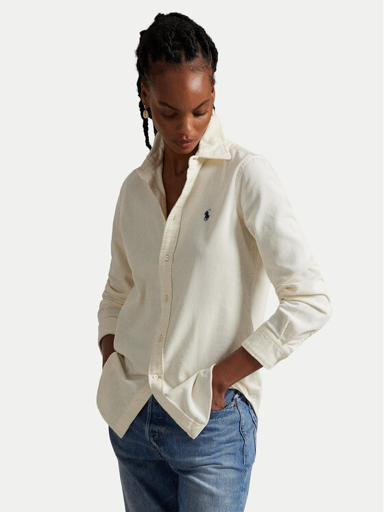 Polo Ralph Lauren Polo Ralph Lauren Srajca 211971526005 Écru Slim Fit