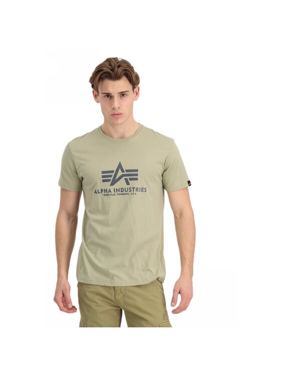 Alpha Industries Alpha Industries T-Shirt AI.100501-82 Khaki Basic Fit