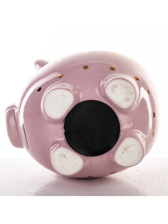 MIAhome MIAhome Skarbonka ceramiczna - 11x11x9 cm świnka PIGGY Kolorowy