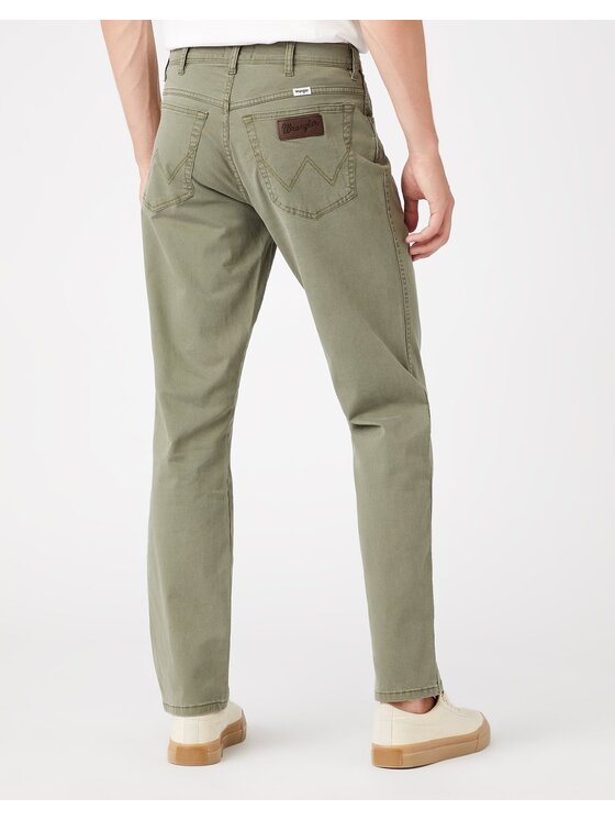 Wrangler Wrangler Pantaloni di tessuto TEXAS Verde Straight Fit