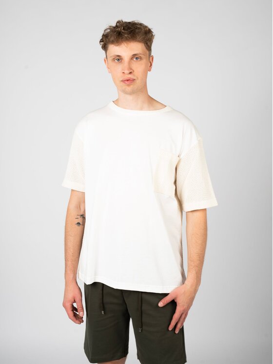 Xagon Xagon T-shirt P25082MBM201 Écru Regular Fit