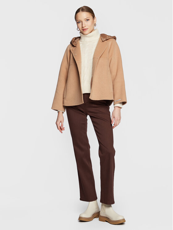 Marella Marella Volneni plašč Era 30860227 Rjava Regular Fit