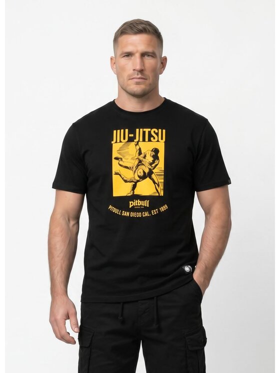 PITBULL PITBULL T-Shirt JIU-JITSU Czarny Regular Fit