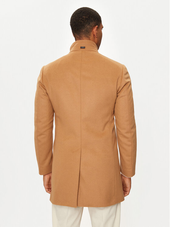 JOOP! JOOP! Płaszcz wełniany 17 JC-21Maron 30044311 Brązowy Regular Fit