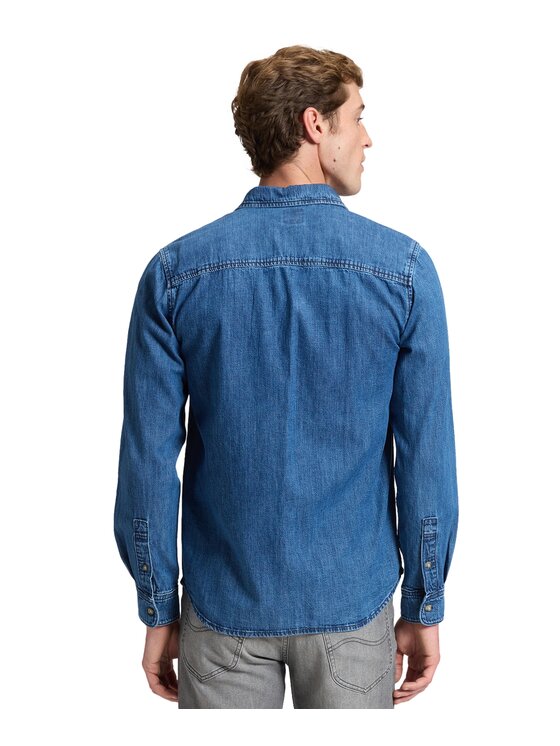 Lee Lee Koszula jeansowa 112386366 Niebieski Regular Fit