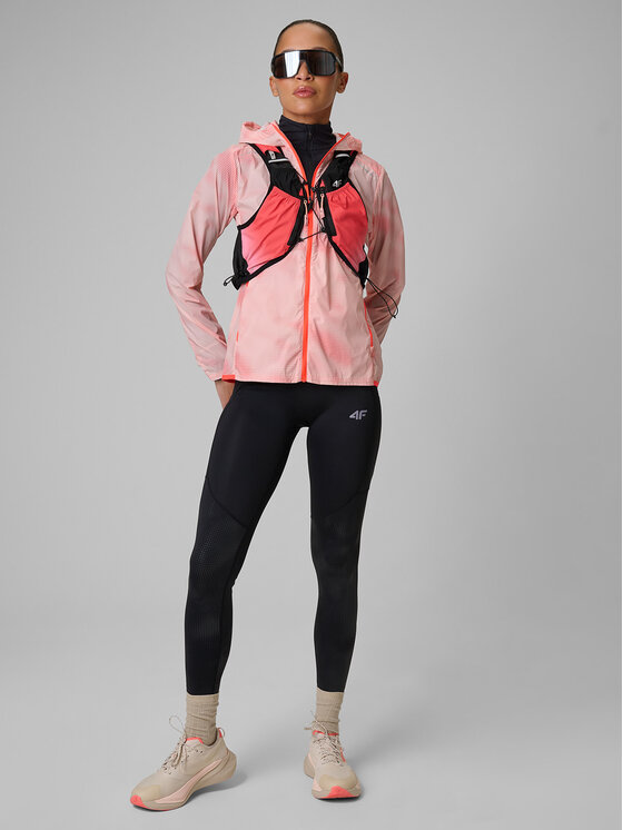 4F 4F Kurtka do biegania JOY MOTION Koralowy Regular Fit