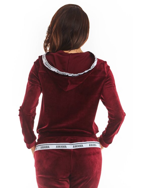 Awama Awama Bluza A373 Bordowy Basic Fit