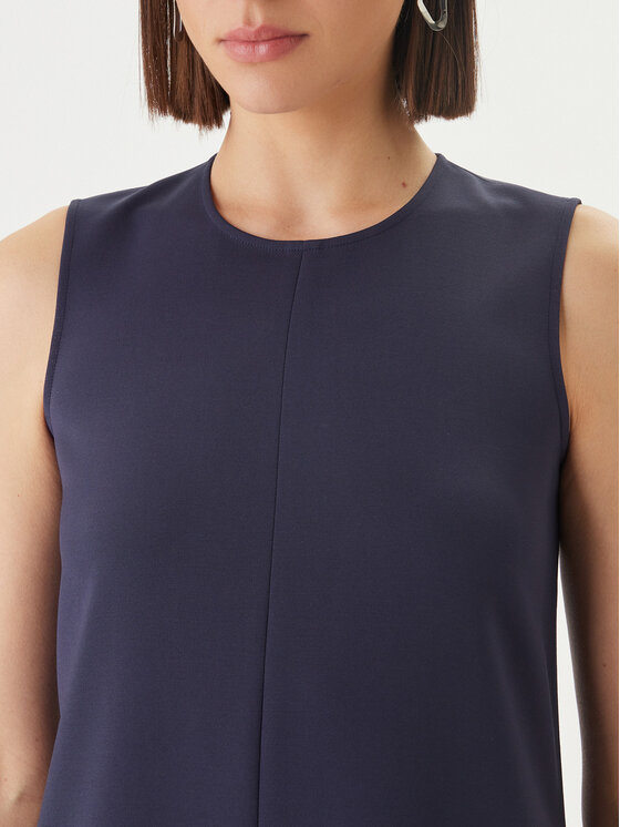 Victoria Victoria Beckham Victoria Victoria Beckham Φόρεμα καθημερινό Stretch Faille 2221WDR002556C Σκούρο μπλε Relaxed Fit