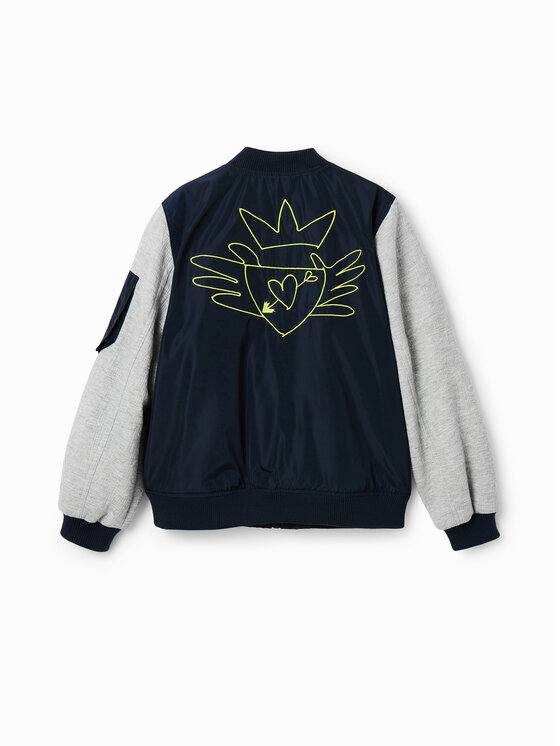 Desigual Desigual Bomber-jakk 23SBEW01 Tumesinine Oversize