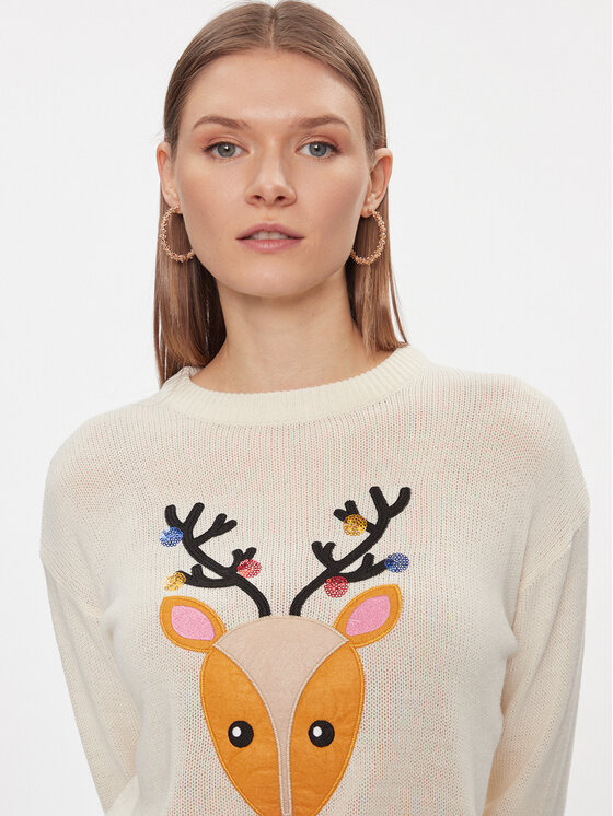 Brave Soul Brave Soul Megztinis LKX-230ANTLE Écru Regular Fit