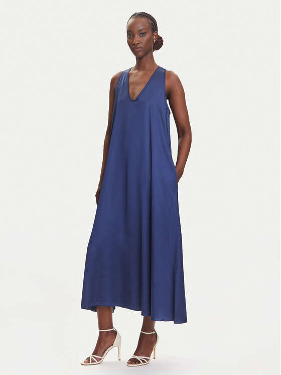 Fracomina Fracomina Letní šaty FS25SD3005W64101 Tmavomodrá Relaxed Fit