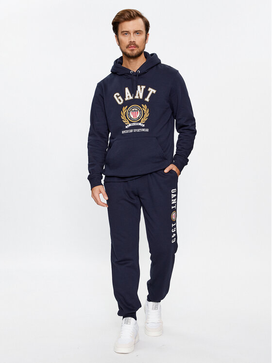 Gant Gant Jopa Crest Hoodie 2006069 Mornarsko modra Relaxed Fit