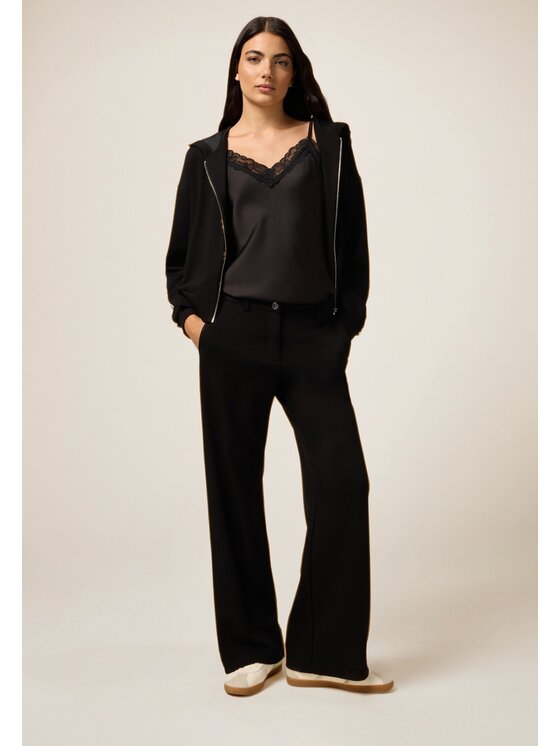 Oltre Oltre Pantaloni di tessuto P831J002388N033 Nero Baggy Fit