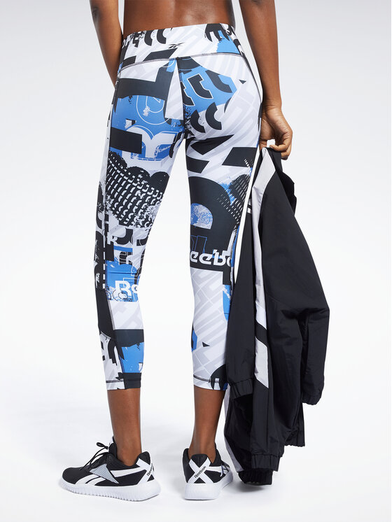 Reebok Meet You There All Over Print Poly Leggings