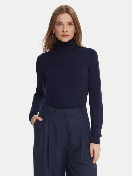 Kontatto Kontatto Rollkragenpullover 3M0824C Dunkelblau Regular Fit