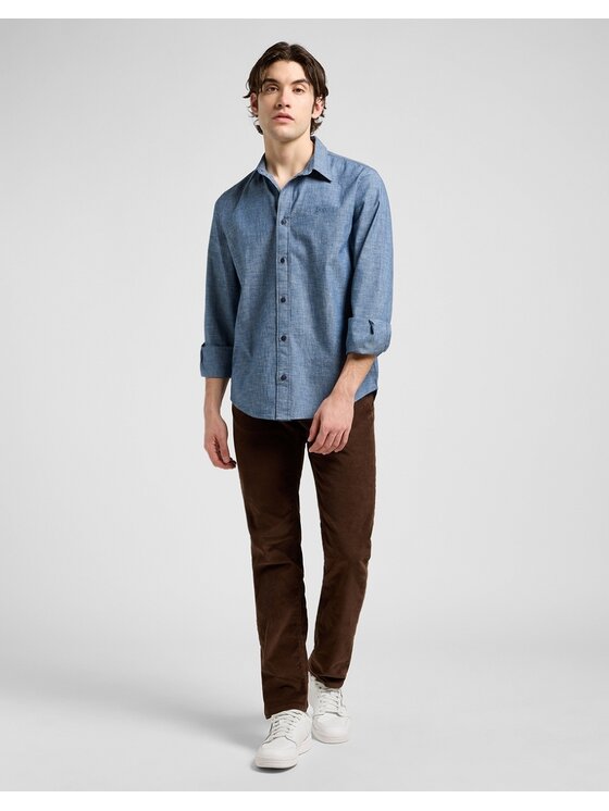 Lee Lee Koszula PATCH SHIRT Niebieski Regular Fit