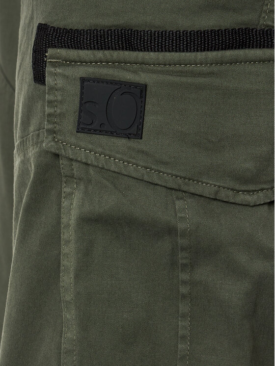 s.Oliver s.Oliver Szorty materiałowe 2141741 Zielony Regular Fit