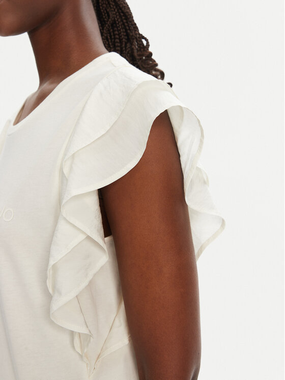 Liu Jo Sport Liu Jo Sport T-särk TA5178 J5904 Valge Regular Fit