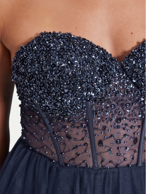 Hey Kyla Swing Abendkleid 5AH023HK Dunkelblau Slim Fit