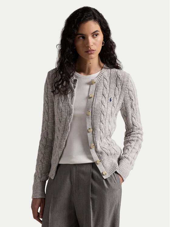 Damski Kardigan Polo Ralph Lauren, Rozmiar XS, Szary, 211947926001