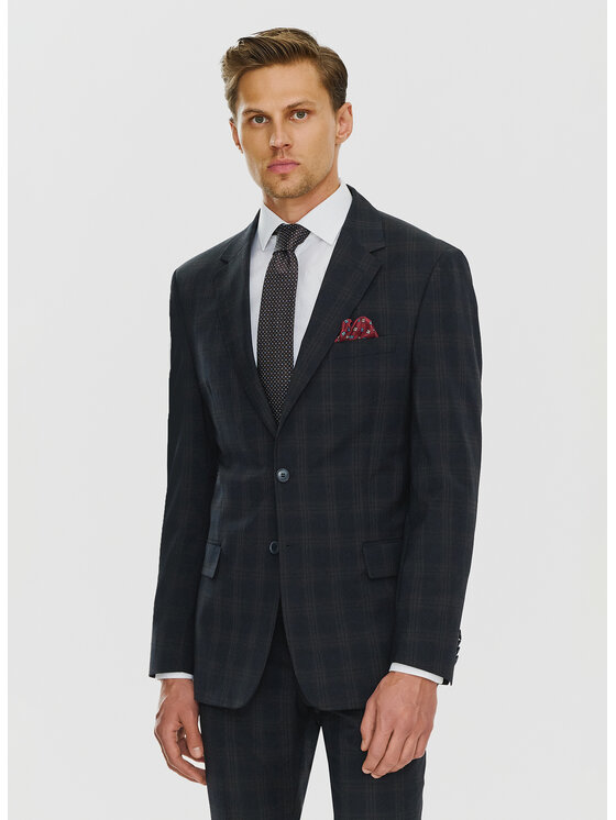 Pako Lorente Pako Lorente Marynarka P24SF-3G-008 Granatowy Slim Fit