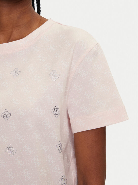 Guess Guess T-shirt V5GI16 I3Z14 Ružičasta Regular Fit