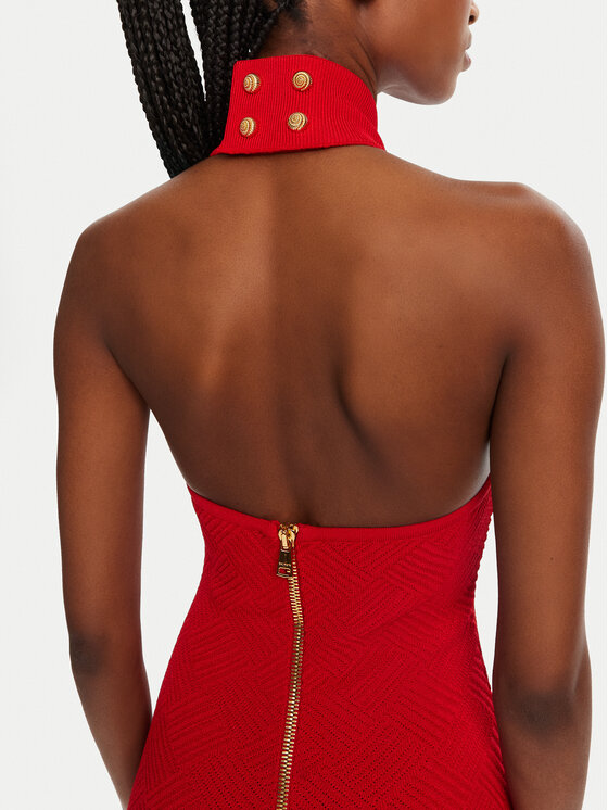 Balmain Balmain Abito da cocktail DF0R3236KH58 Rosso Slim Fit