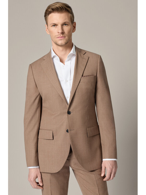 Lancerto Lancerto Garnitur Getafe GA073126000010 Brązowy Slim Fit