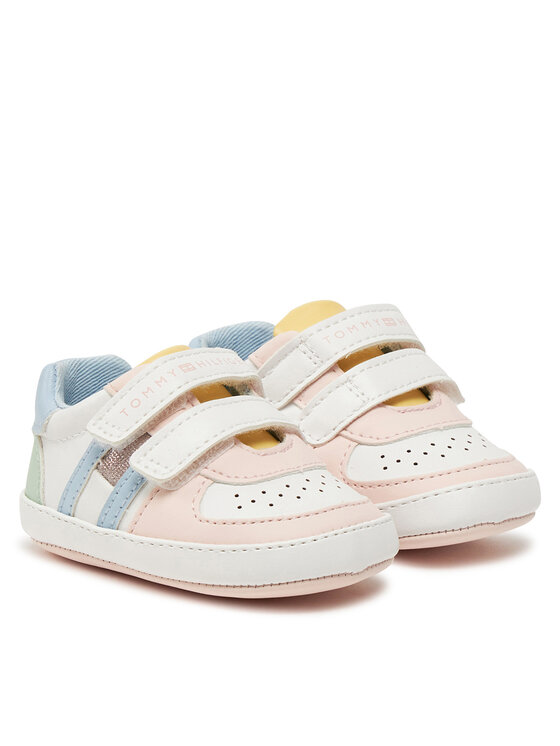 Tommy Hilfiger Tommy Hilfiger Сникърси Flag Low Cut Velcro T0A9-33720-1528 Бял