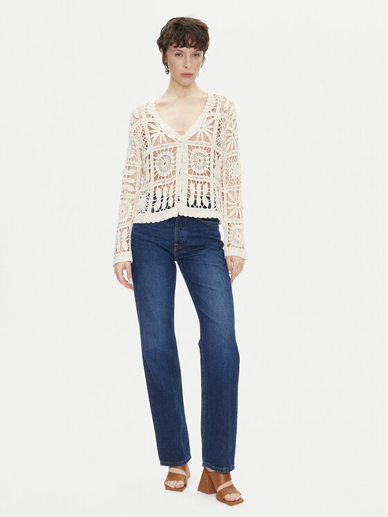 Pepe Jeans Pepe Jeans Kardigán Olympia PL702273 Béžová Regular Fit