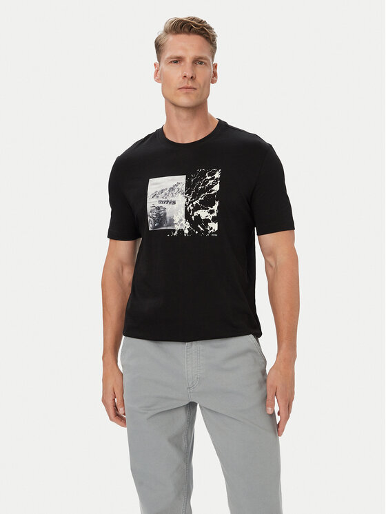 BOSS BOSS Tricou Te Motors 50566627 Negru Regular Fit