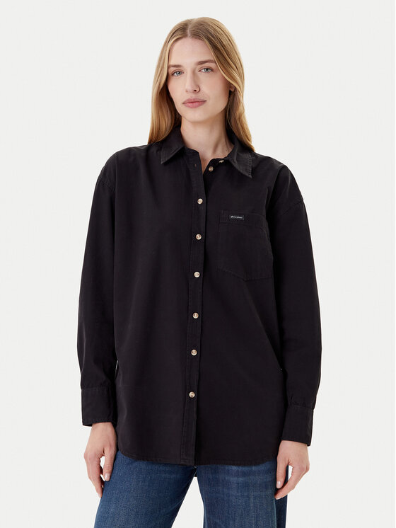 Guess Jeans Guess Jeans Πουκάμισο W4YH22 WGCF1 Μαύρο Relaxed Fit