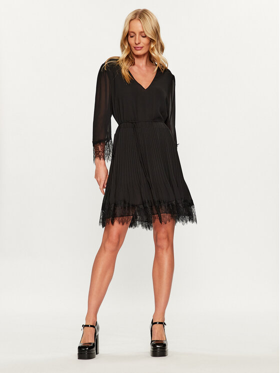 TWINSET TWINSET Φόρεμα κοκτέιλ 232TP2161 Μαύρο Regular Fit